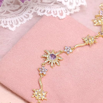 Gold silver sun link bracelet