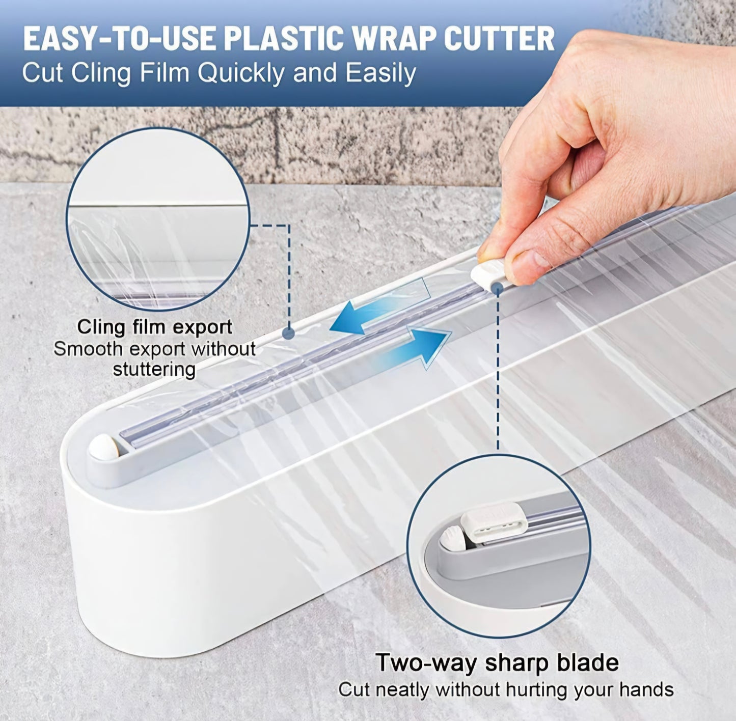 Magnetic Kitchen Wrap Dispenser Pro – One-Hand Precision Foil & Cling Film Cutter Organizer