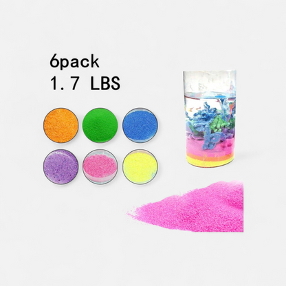 Ocean Magic Sand Play Kit – 6 Color Sensory Creative Sand Set